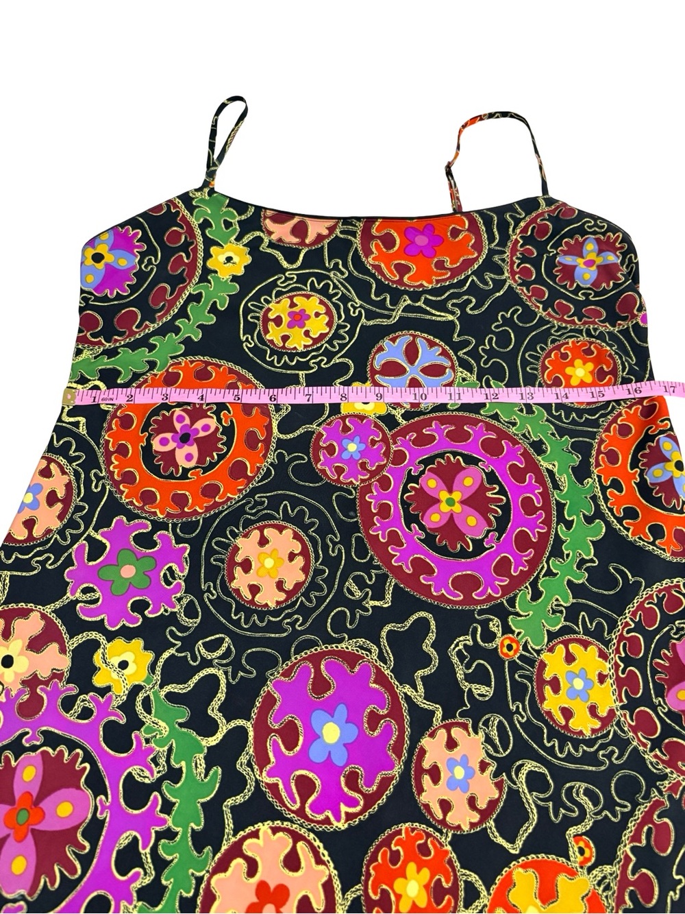 Natori Floral Medallion Slip Dress Y2K Abstract Print Midi - Picture 7 of 9